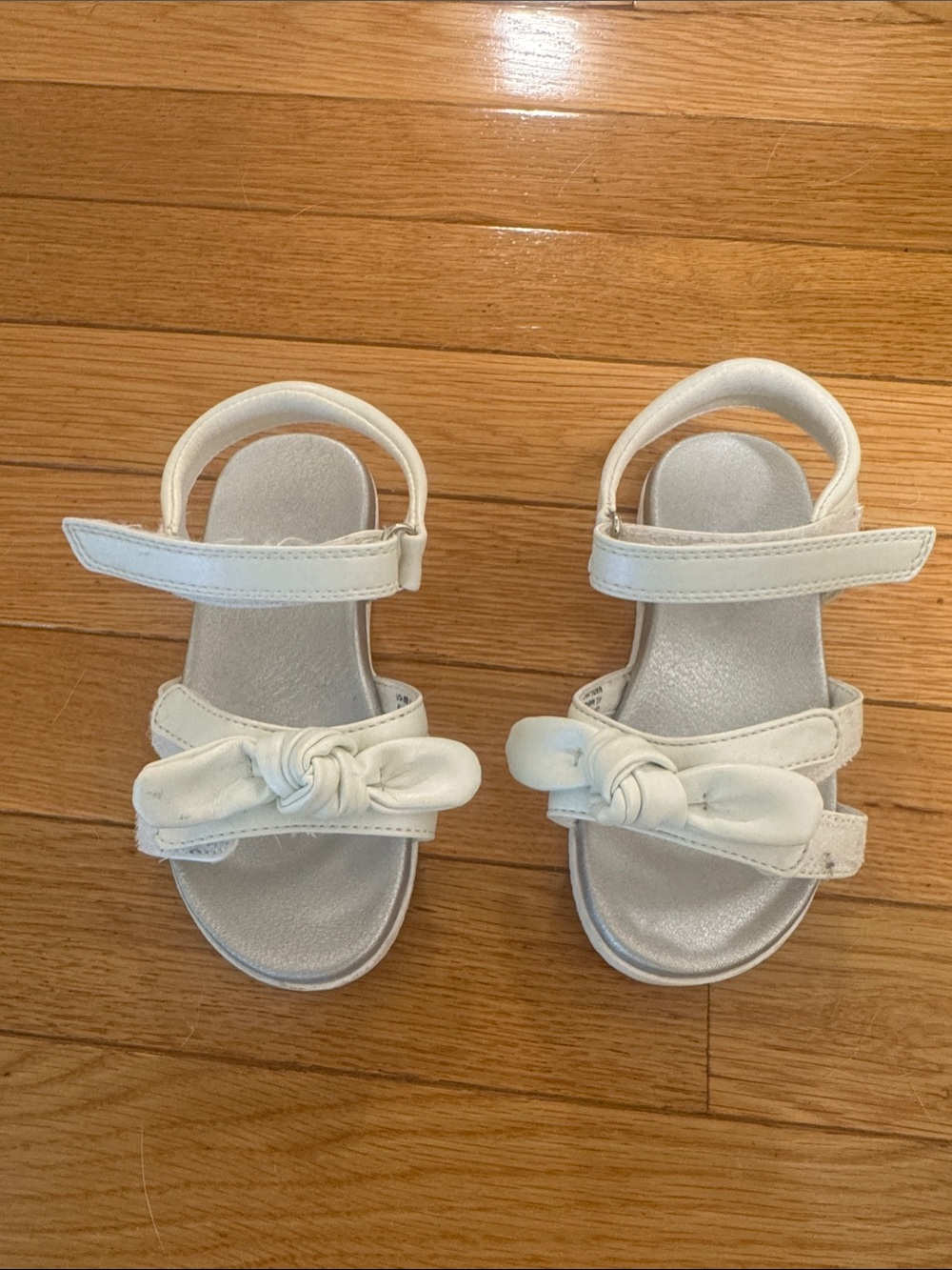 Girls White Bow Strap Sandals - Kids Shoes